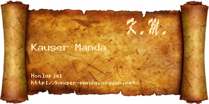 Kauser Manda névjegykártya